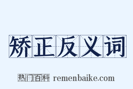 矫正反义词是什么意思的图片